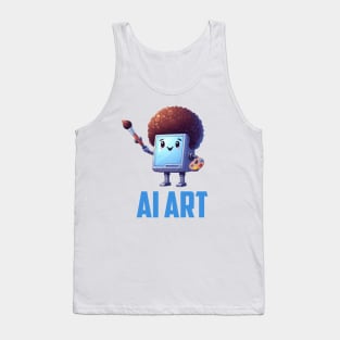 Cute AI Artist Robot Tank Top